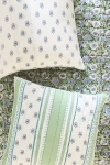 Anthropologie Khira Cotton Floral Printed Euro Sham In Green