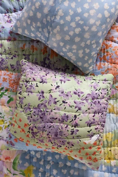 Anthropologie The Printed Cotton Voile Euro Shams In Multi
