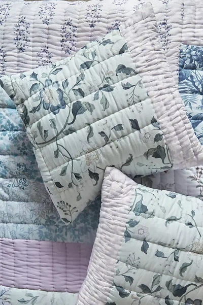 Anthropologie The Printed Cotton Voile Euro Shams In Purple