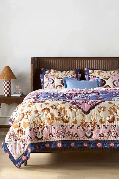 Anthropologie The Printed Cotton Voile Quilt Collection In Blue