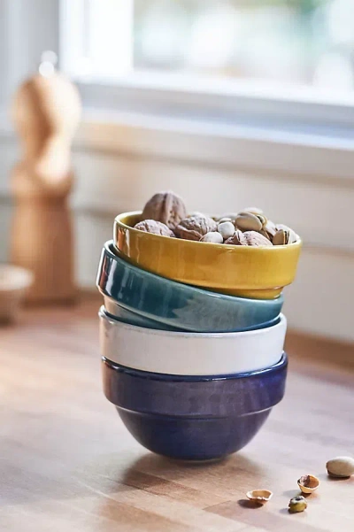 Anthropologie The Rowen Portuguese Stoneware Nut Bowls, Set Of 4 In Multi