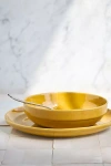 Anthropologie The Rowen Portuguese Stoneware Pasta Bowls, Set Of 4 In Yellow