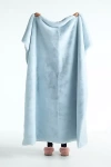 Anthropologie The Sophie Faux-fur Throw Blanket In Blue