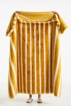 Anthropologie The Sophie Faux-fur Throw Blanket In Yellow