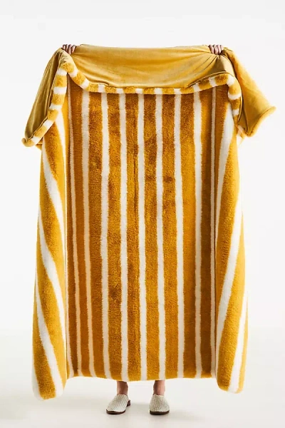 Anthropologie The Sophie Faux-fur Throw Blanket