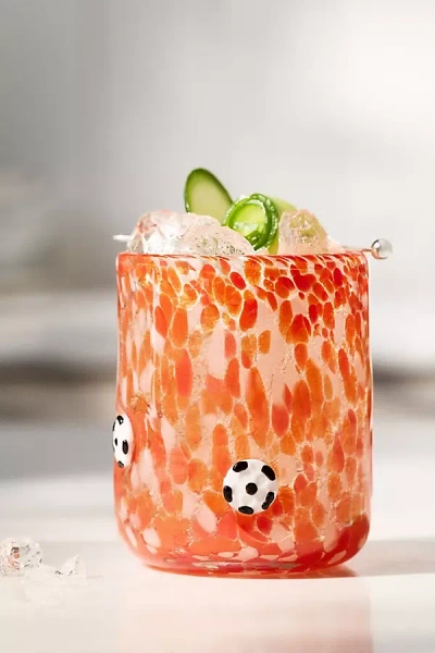 Anthropologie The Sports Icon Juice Glass In Orange