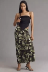 Anthropologie The Tilda Maxi Slip Skirt In Green