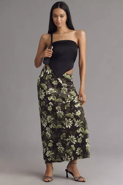 Anthropologie The Tilda Maxi Slip Skirt In Green