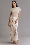 Anthropologie The Tilda Maxi Slip Skirt In White