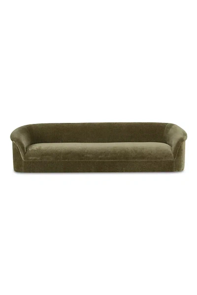 Anthropologie Thora Velvet Sofa In Green