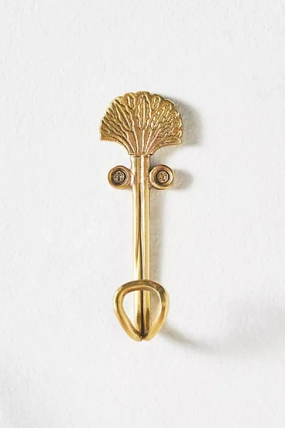 Anthropologie Tibetan Fan Bath Hook In Gold