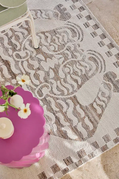 Anthropologie Tibetan Tiger Flatwoven Indoor/outdoor Rug In Neutral