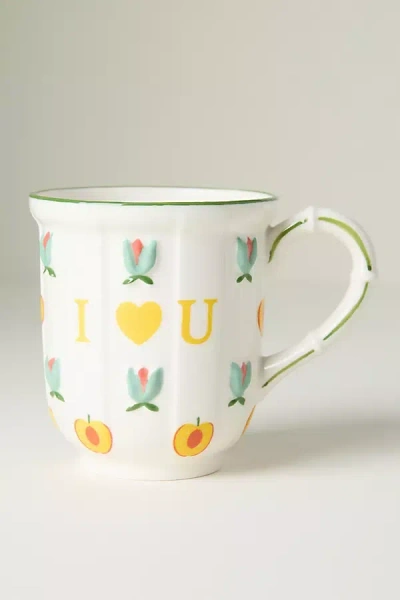 Anthropologie Tilly Stoneware Mug In White