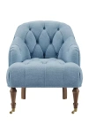 Anthropologie Tini Tufted Accent Chair In Blue
