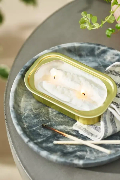 Anthropologie Tinned Fish Candle, Citronella In Gold