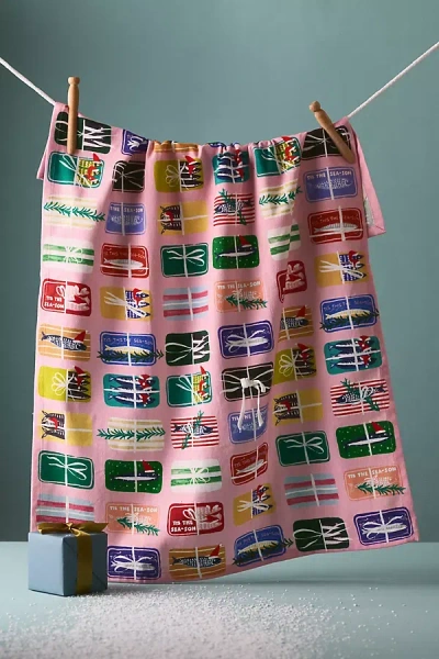Anthropologie Tins The Season Dish Towel In Multi