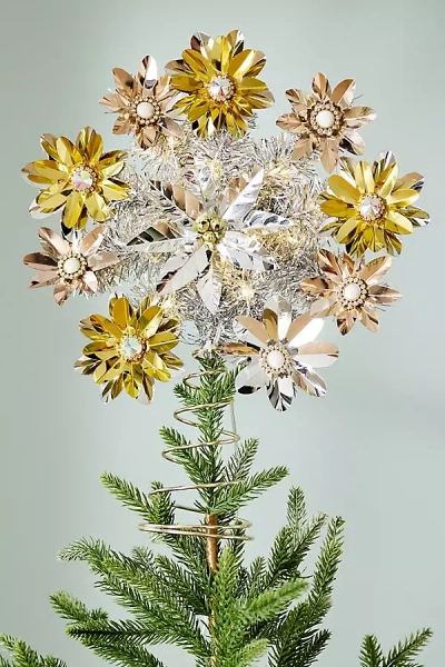 Anthropologie Tinsel Tree Topper In Multi