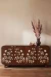 Anthropologie Toulouse Rectangular 70" Pearl Inlay Wood Sideboard In Brown