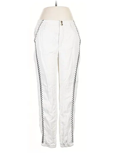 Pre-owned Anthropologie Track Pants In White