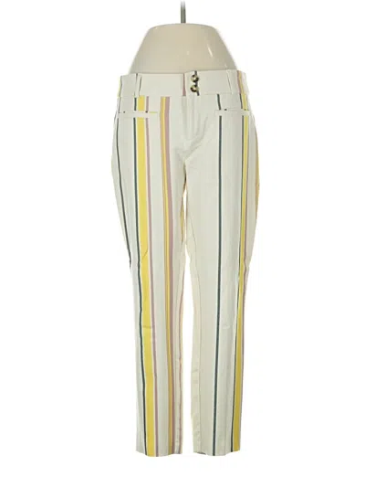 Pre-owned Anthropologie Track Pants In White