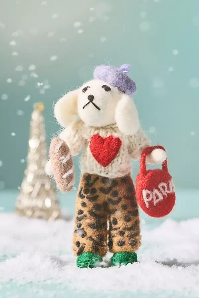 Anthropologie Travel Animal Felt Ornament In Multi