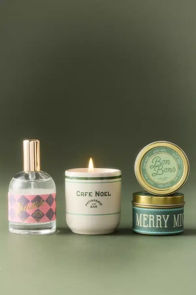 Anthropologie Travel Luggage Woody Gourmand Candle Gift Set In Multi