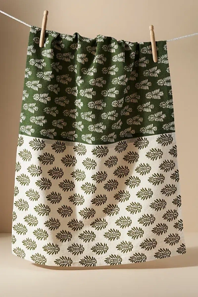Anthropologie Trudy Dish Towel In Green