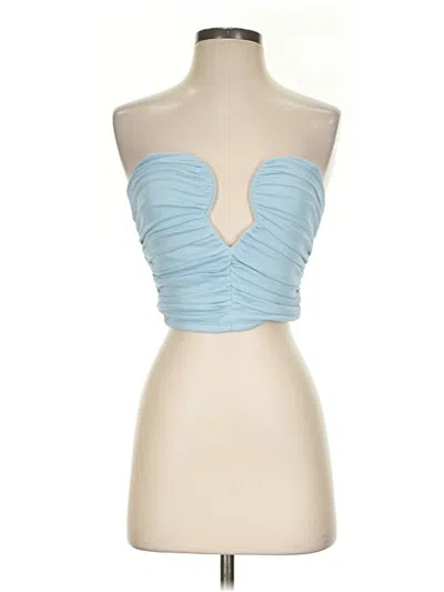 Anthropologie Tube Top Blue Strapless Neckline Tops