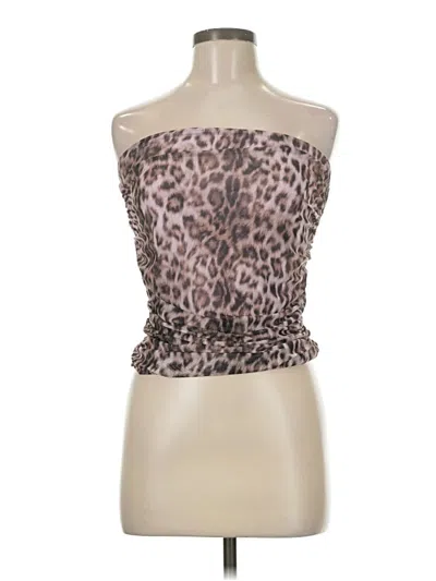 Pre-owned Anthropologie Tube Top Brown Strapless Neckline Tops