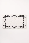 Anthropologie Tufted Bow Bath Mat In Black