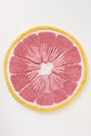 Anthropologie Tufted Icon Cotton Bath Mat In Orange