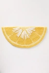 Anthropologie Tufted Icon Cotton Bath Mat In Yellow
