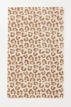 Anthropologie Tufted Wool Cheetah Rug In Animal Print
