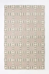 Anthropologie Tufted Wool Icon Checkerboard Rug In Neutral