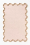 Anthropologie Tufted Wool Scalloped Border Rug