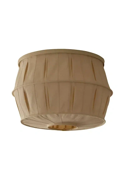 Anthropologie Tulip Hand-stitched Cotton Gem Magnetic Slip Shade In Beige