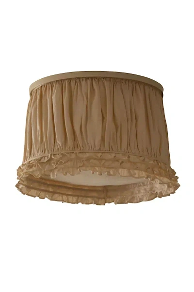 Anthropologie Tulip Hand-stitched Cotton Lamp Magnetic Slip Shade