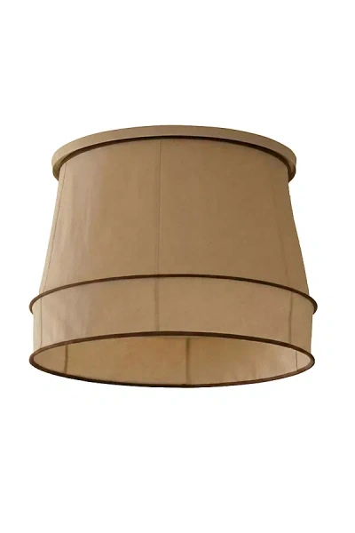 Anthropologie Tulip Hand-stitched Cotton Lamp Magnetic Slip Shade
