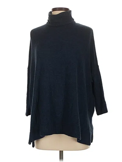 Pre-owned Anthropologie Turtleneck Sweater In Blue