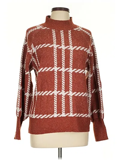 Pre-owned Anthropologie Turtleneck Sweater In Brown