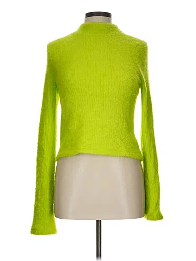 Pre-owned Anthropologie Turtleneck Sweater In Green