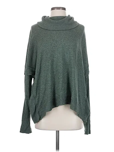 Pre-owned Anthropologie Turtleneck Sweater In Green