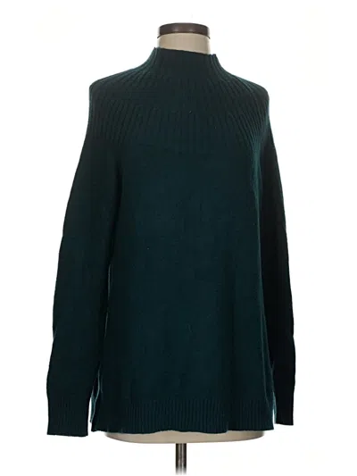 Pre-owned Anthropologie Turtleneck Sweater In Teal