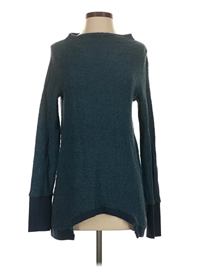 Pre-owned Anthropologie Turtleneck Sweater In Teal