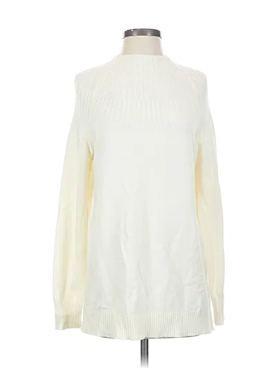 Pre-owned Anthropologie Turtleneck Sweater In White