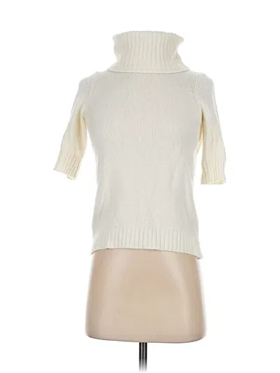 Pre-owned Anthropologie Turtleneck Sweater In White