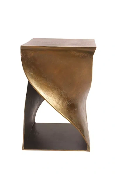 Anthropologie Twist Brass Accent Table In Gold