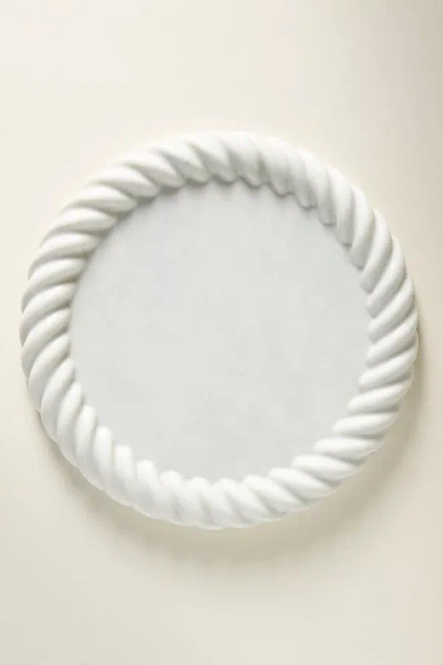 Anthropologie Twisted Marble Cheese Board In White