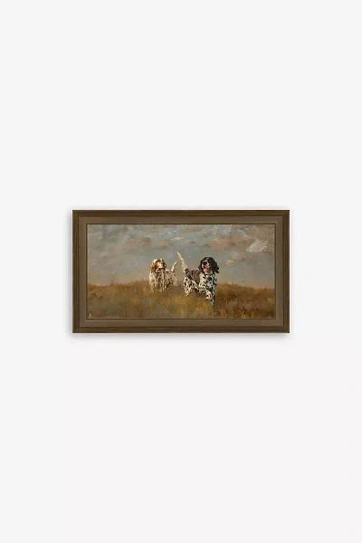 Anthropologie Two Hilltop Setters By Percival Rousseau Wall Art In Multi