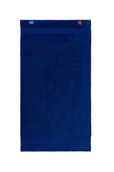 Anthropologie Typical Classic Stretch Solid Towel Collection In Blue